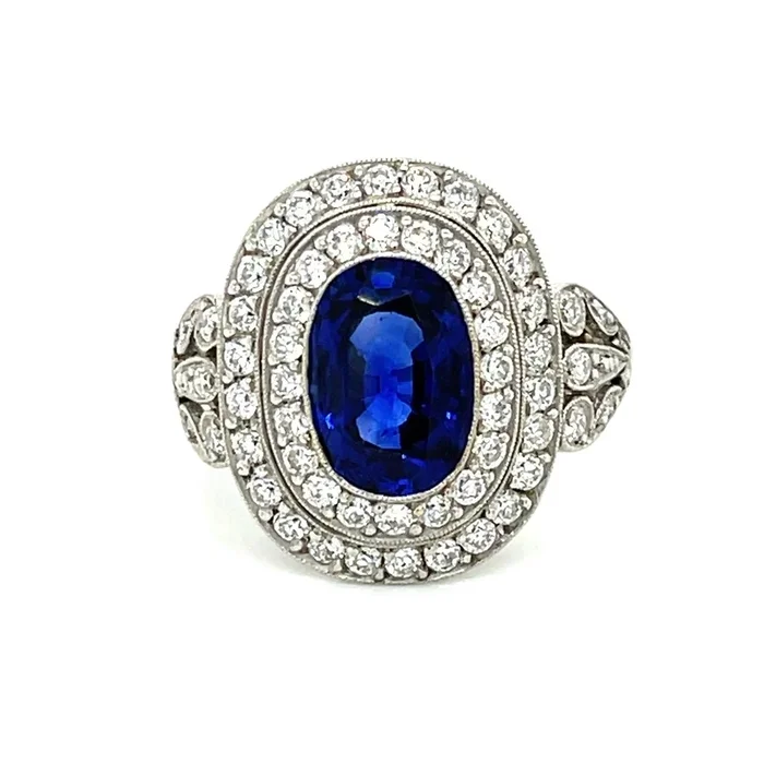 GIA Sri Lanka Sapphire Handmade Ring