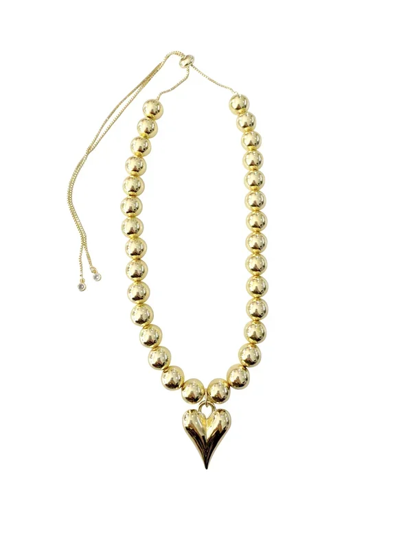 Gianna Gold Happy Heart Adjustable Necklace