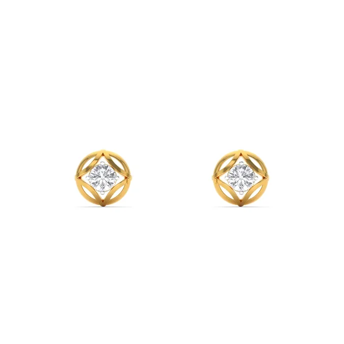 Gilded Grace 9KT Gold Lab Grown Diamond Earrings