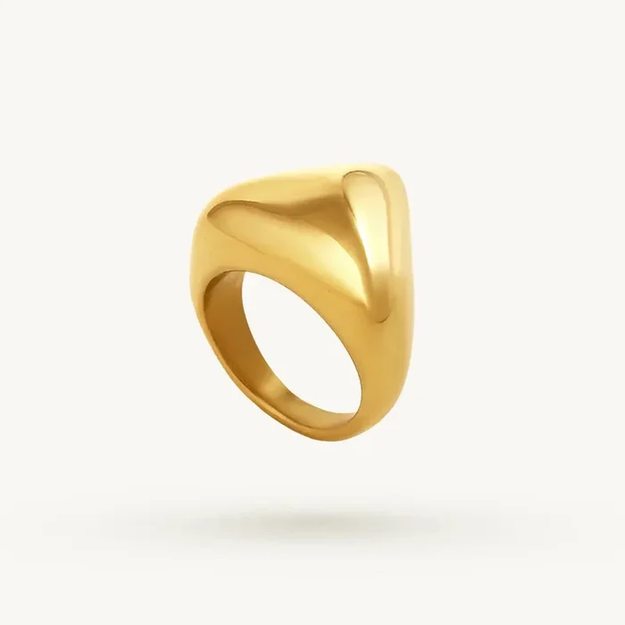 Gilded Sculptural Statement Ring