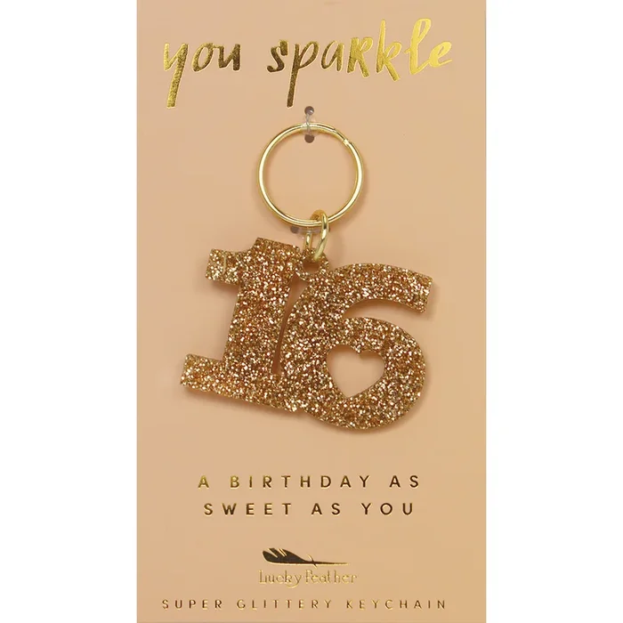 Glitter Keychain – Sweet 16