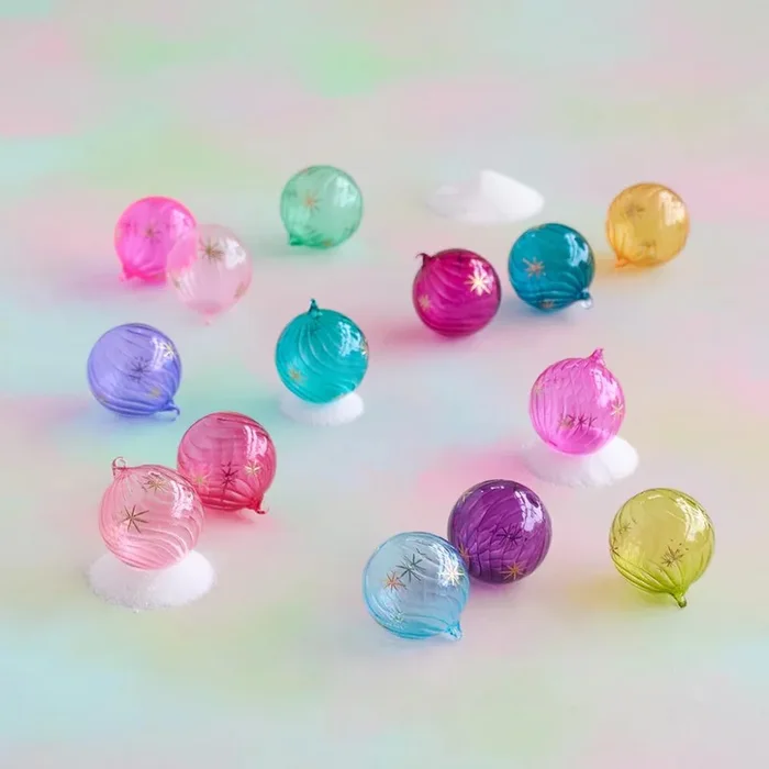 Glitterville Studios Glint Swirl Ball Ornament