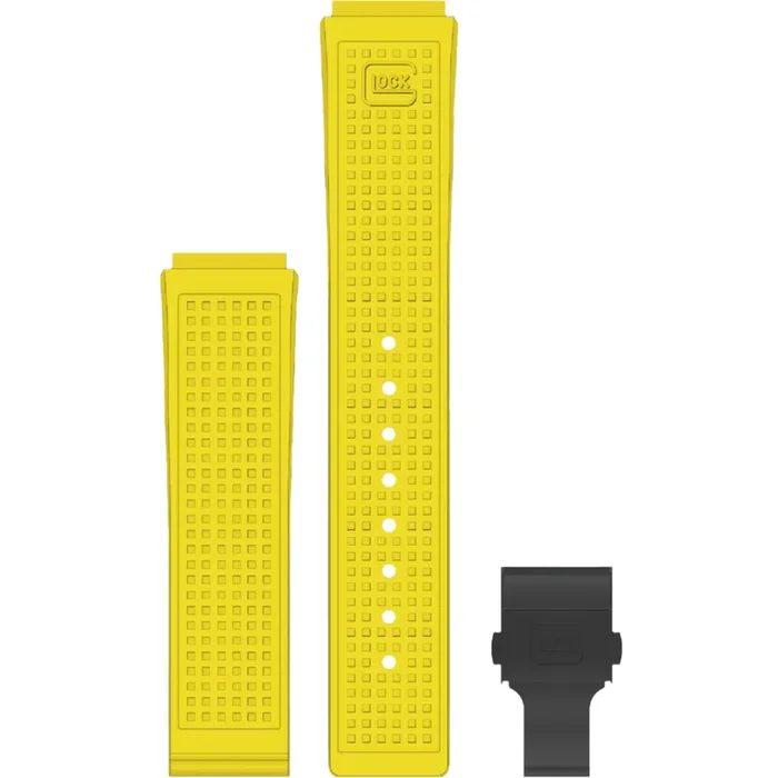 Glock Yellow 22MM Black Clasp Watch Band