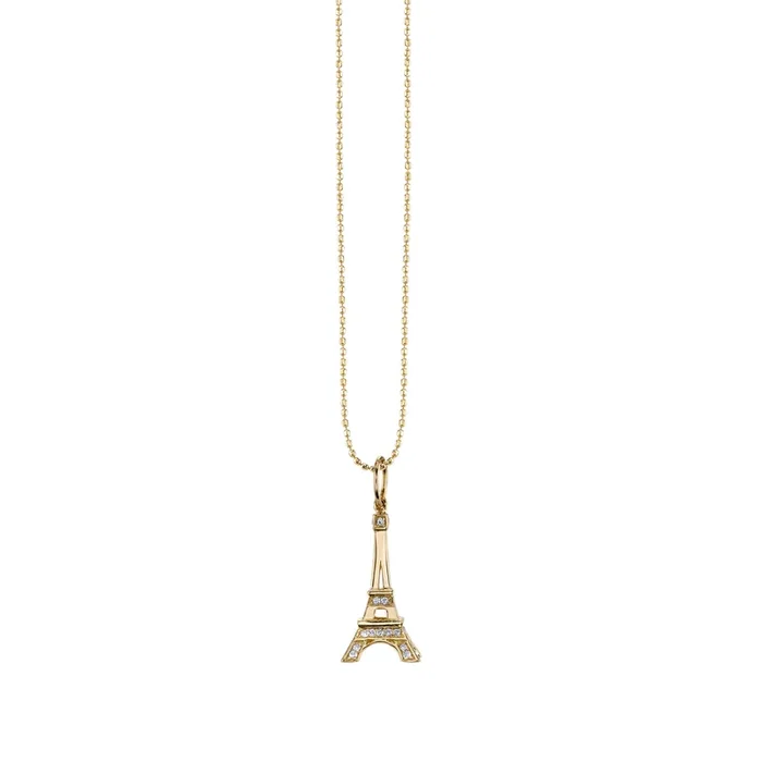 Gold & Diamond Eiffel Tower Charm