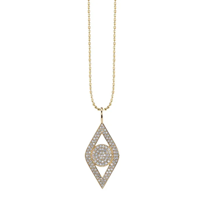 Gold & Diamond Extra Large Eye Charm