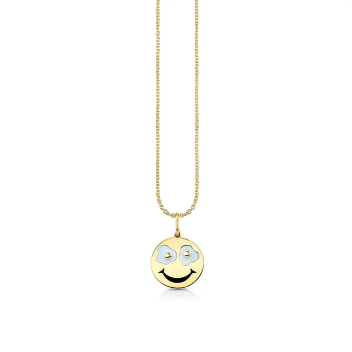 Gold & Diamond Fried Happy Face Charm