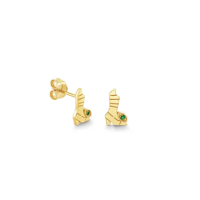 Gold & Emerald Wicked Elphaba Pure Boot Stud