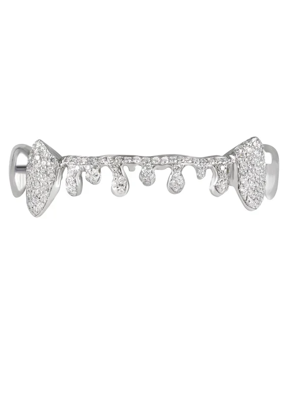 Gold 8 Teeth Diamond Drip Grills