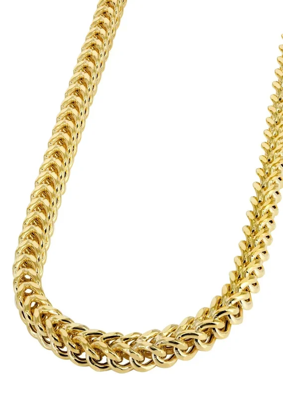 Gold Chain – Womens 10K Yellow Semi Solid Franco Chain