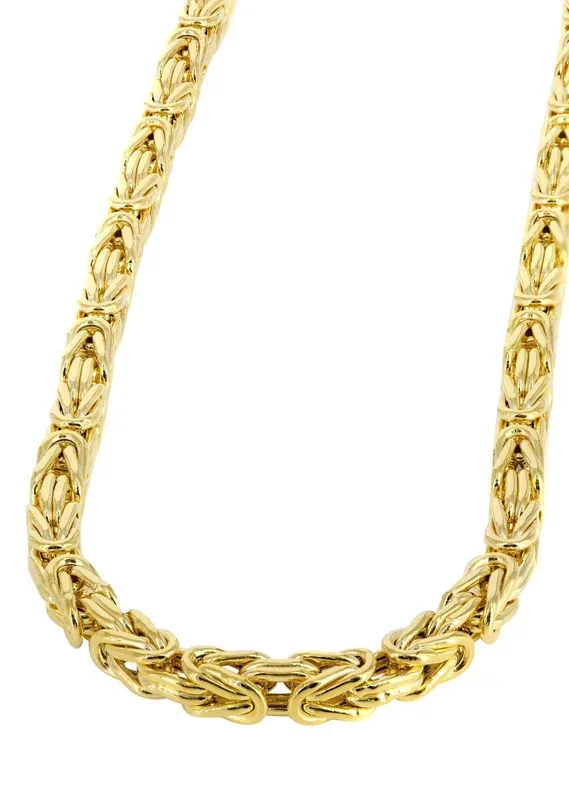 Gold Chain – Womens Italian Byzantine Chain 10k Gold