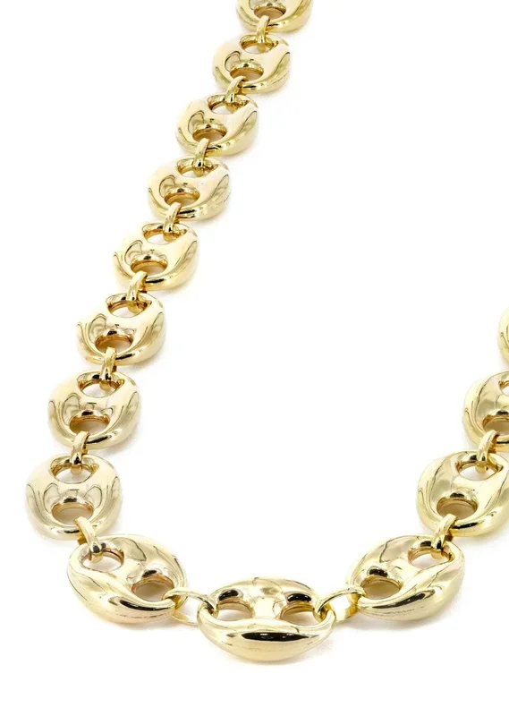 Gold Chain – Womens Semi Solid Puff Chain 10K Gold