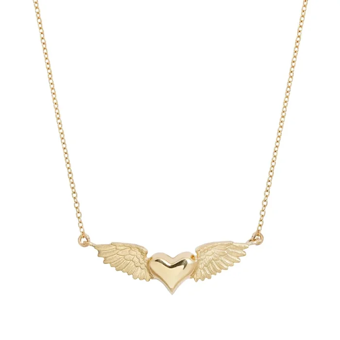 Gold Flying Heart Necklace