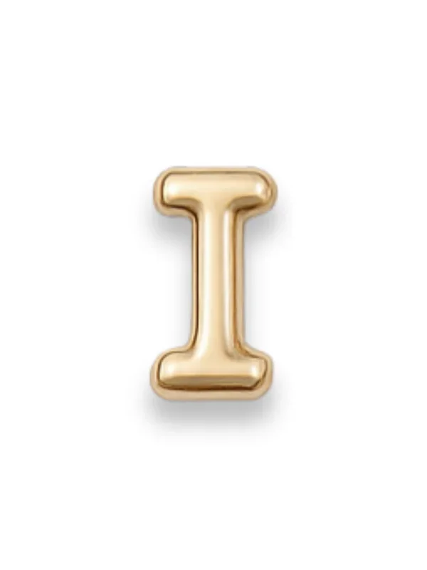 Gold Letter Slide Charms Letter I