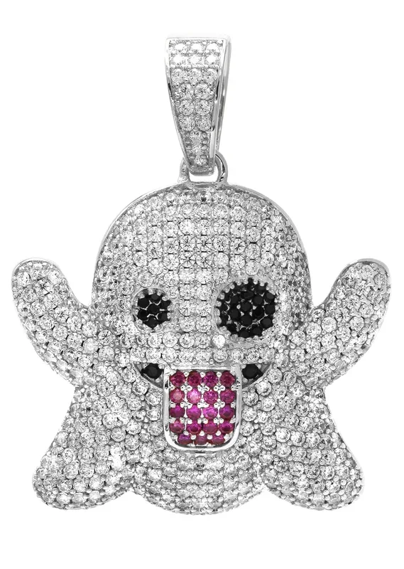 Gold Plated Ghost Emoji Pendant | 18.4 Grams