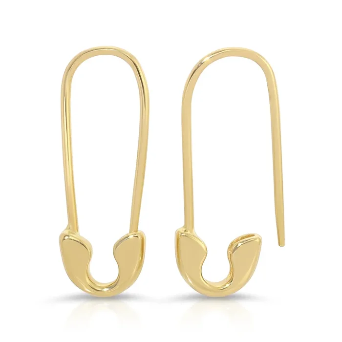 Gold Safety Pin Earring