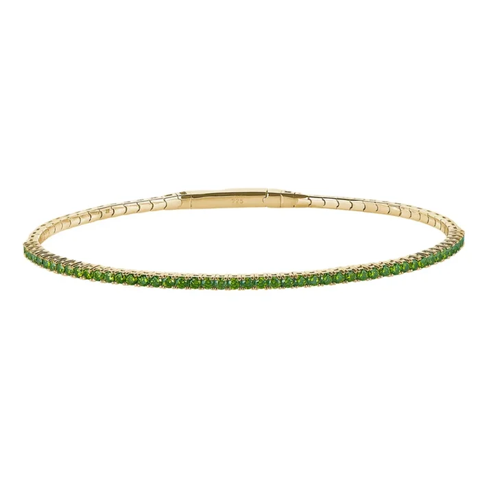 Gold Vermeil August Birthstone Flex Bracelet