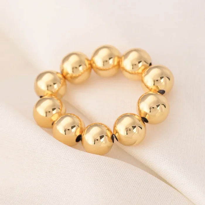 Golden Bead Eternity Ring