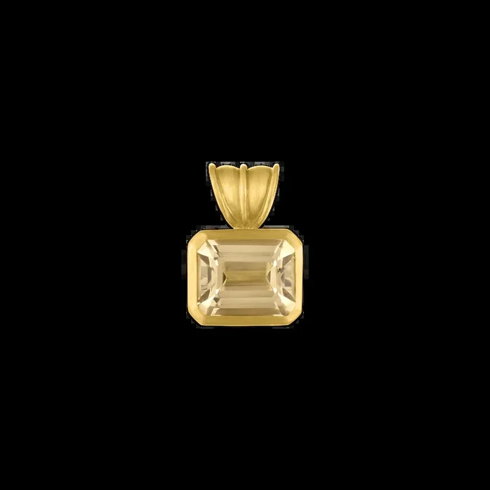 Golden Beryl Baby Block Pendant