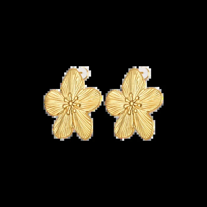 Golden Flower Earrings