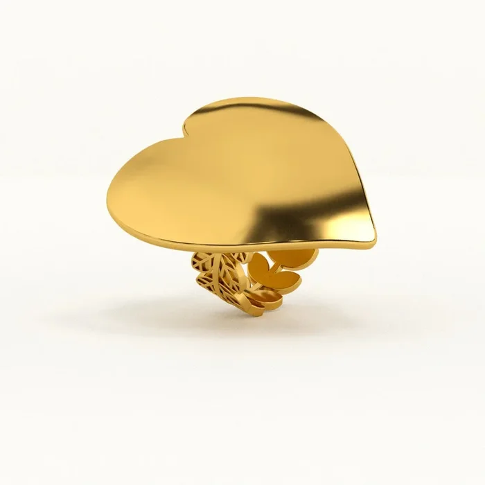 Golden Heart Drift Ring