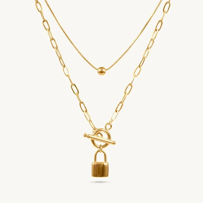Golden Hug Pendant Necklace