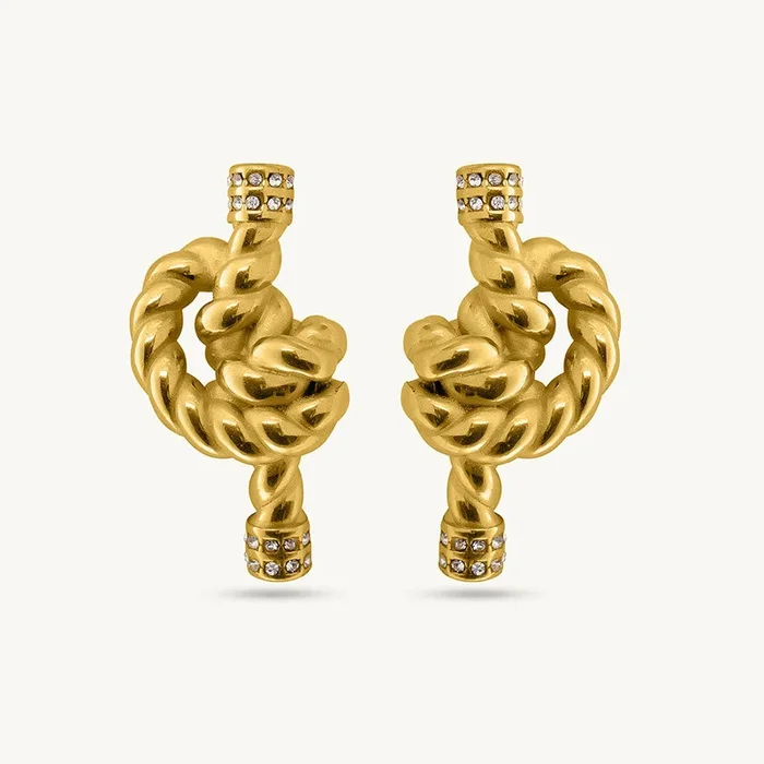 Golden Mariner Knot Studs