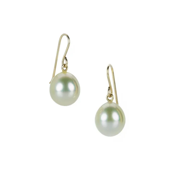 Golden South Sea Pearl Drop Earrings