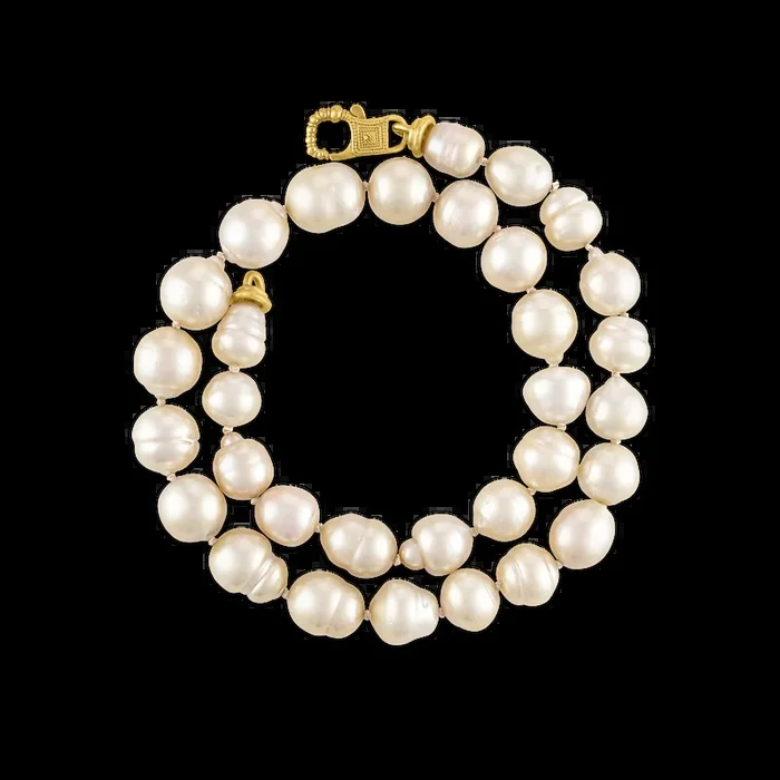 Golden South Sea Pearl Strand with Fibula Clasp