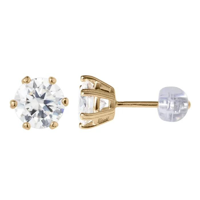 Golden Stardust Moissanite Earrings