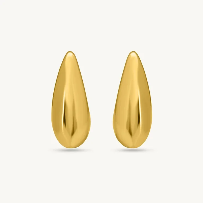 Golden Teardrop Studs