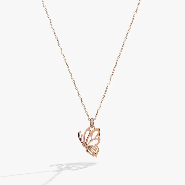 Goliath Butterfly Openwork Pendant Necklace
