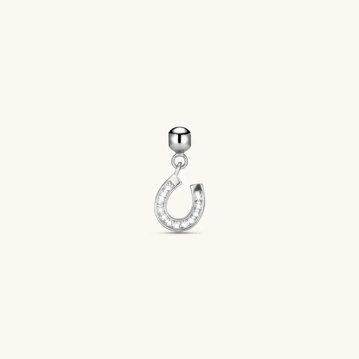 Good Luck Horseshoe Charm Silver