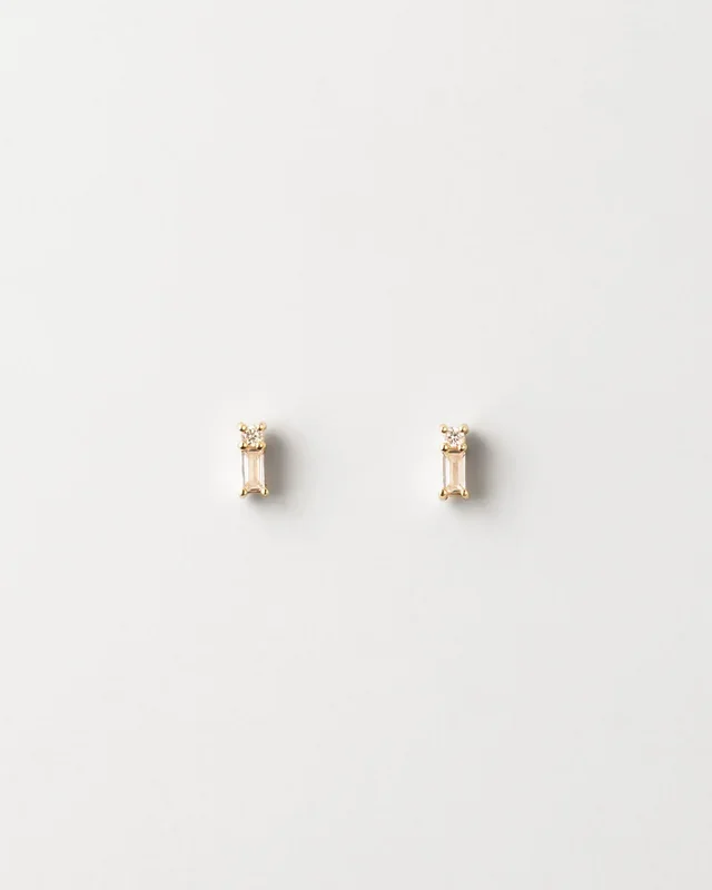 Grace White Sapphire Studs