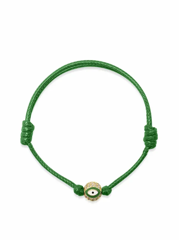 Green Evil Eye String Bracelet