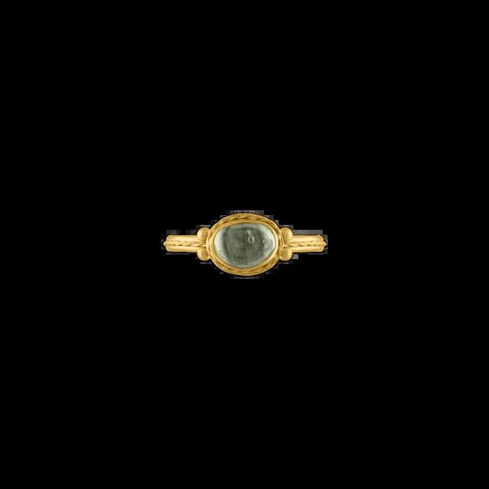 Green Sapphire Chorda Ring