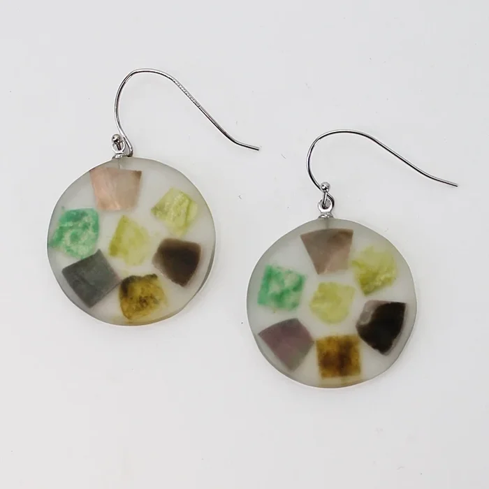 Green Shell Claudia Earrings