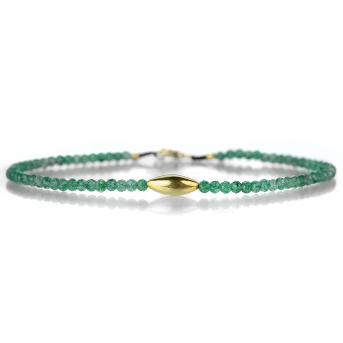 Green Strawberry Quartz Beaded Bracelet