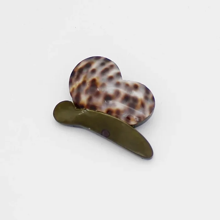 Green Tortoise Shell Butterfly Brooch