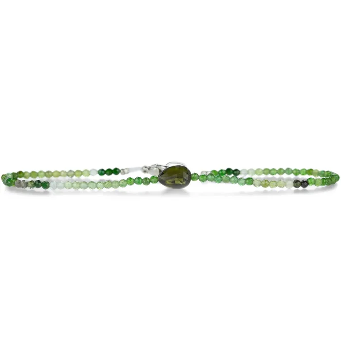Green Tourmaline Beaded Bracelet