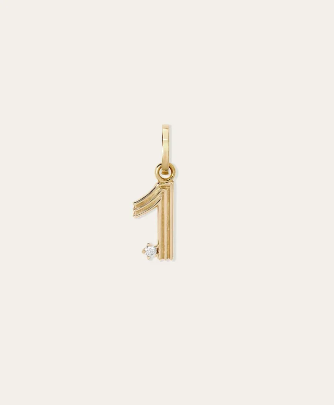 Groovy Diamond Number Hinged Charm