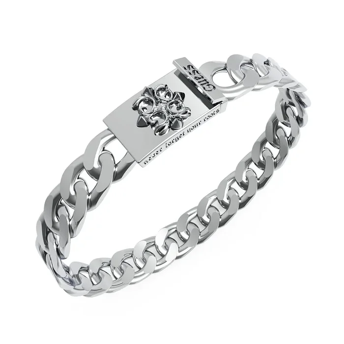 Guess Men’s Jewellery Stainless Steel 10mm 4G Rebel Curb Chain