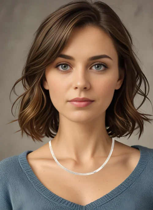 Hailey Silver Herringbone Necklace 18″