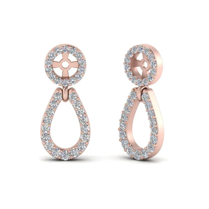 Halo And Pave Chandelier Earring Jackets