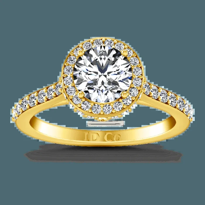Halo Diamond Engagement Ring Milana 14K Yellow Gold