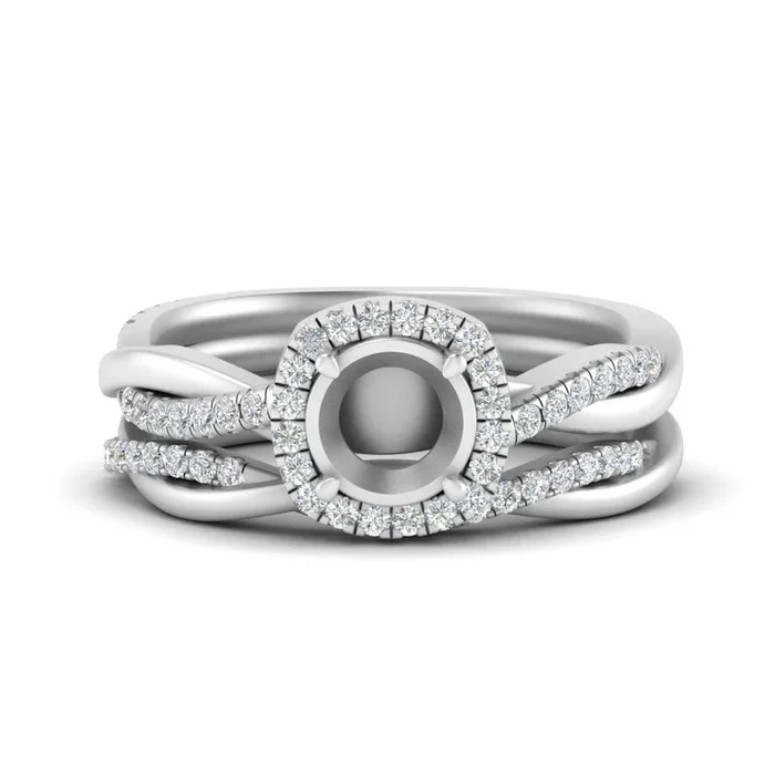 Halo Infinity Semi Mount Diamond Bridal Set