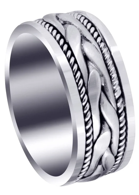 Hand Woven Mens Wedding Band | Satin Finish (Preston)