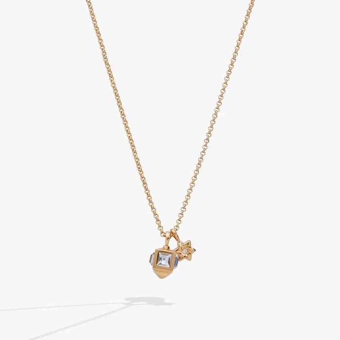Hanukkah Star of David and Dreidel Pendant Necklace