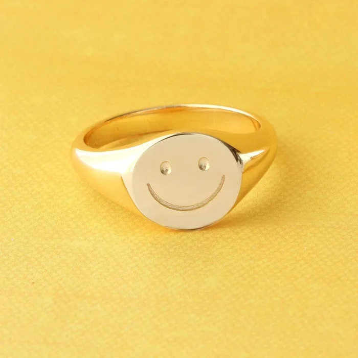 Happy Signet Ring