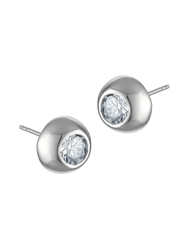 Harper Half Sphere Silver Studs