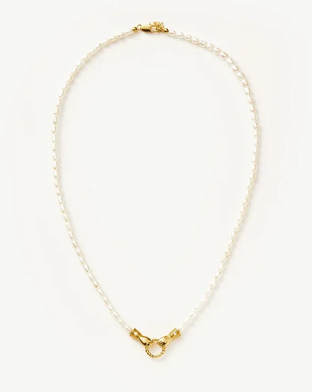 Harris Reed Medium In Good Hands Pearl Pendant Necklace